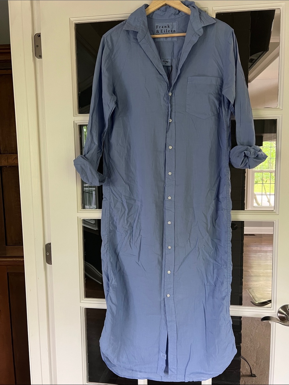 Frank & Eileen Rory Cornflower Blue Button-Up Dress